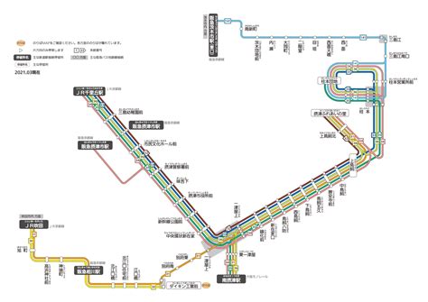 運行系統図柱本営業所路線バス阪急バス