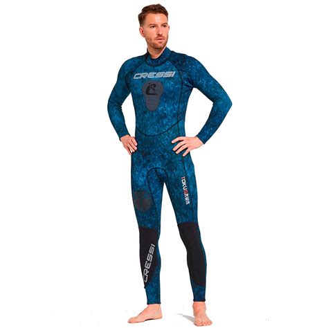 Roupa De Neoprene Pesca Sub Tokugawa Camo 3MM Azul Cressi Submarino