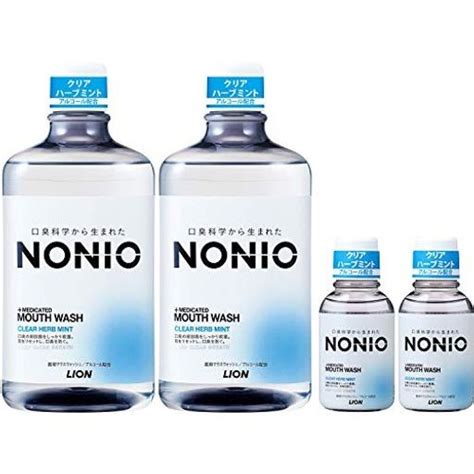 Nonioノニオ 医薬部外品 マウスウォッシュ クリアハーブミント 洗口液 口臭原因菌を殺菌アルコール配合 1000ml×2個