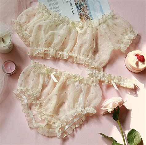 Romantic Lingerie Sets Women Sheer Stars Ultra Thin Gauze Etsy