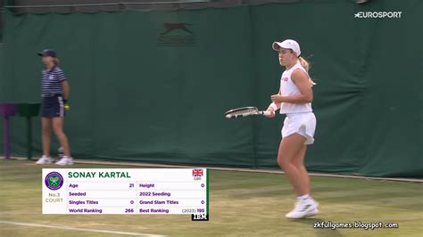 Tennis Wimbledon St Round Sonay Kartal Vs Madison Keys