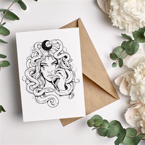 Medusa Svg File Medusa Png Medusa Tattoo Svg Medusa Vector Greek