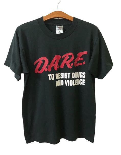 Vintage 90s Dare To Keep Kids Off Drug T Shirt Medium Size Etsy