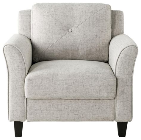 Transitional Accent Chair Padded Seat With Angled Legs Tufted Back