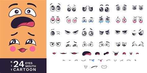 Cartoon Eyes Kit Vector Art, Icons, and Graphics for Free Download