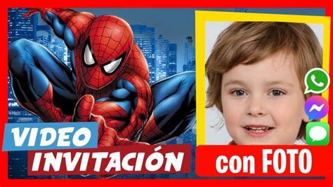 Video Invitación Spider Man Hombre Araña Whatsapp Digital