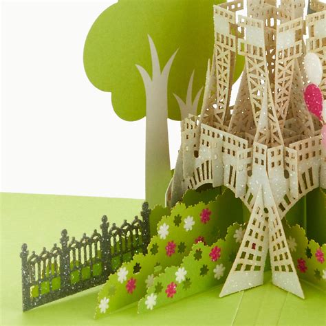 Bonjour Eiffel Tower 3d Pop Up Hello Card Greeting Cards Hallmark