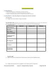 Lesson 4 Integumentary System Docx Lesson 4 Integumentary System