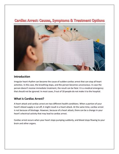 PPT - Cardiac Arrest- Causes, Symptoms & Treatment Options PowerPoint ...