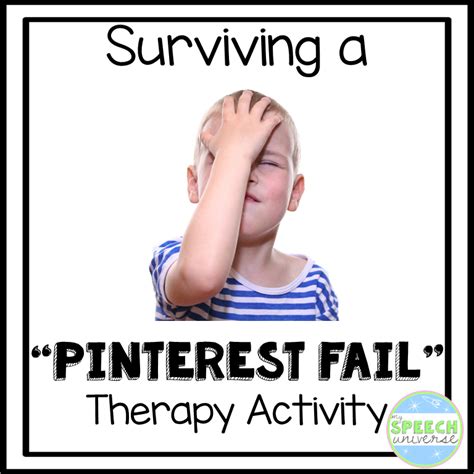 Surviving A Pinterest Fail Speech Therapy Activity Therapy