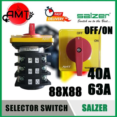 SALZER ON OFF 40A 63A SELECTOR SWITCH ISOLATOR 1P 2P 3P 4P S4061003