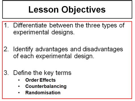 Experimental Designs in Psychology | Teaching Resources