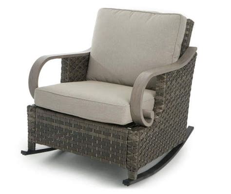 Eastlake All Weather Wicker Cushioned Patio Rocker Front Porch Seating