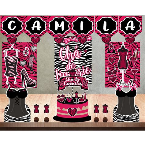 Kit Festa Chá de lingerie Só um Bolinho Mesversário Shopee Brasil