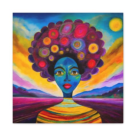 Afrocentric Painting African American Wall Art Large Abstract Painting