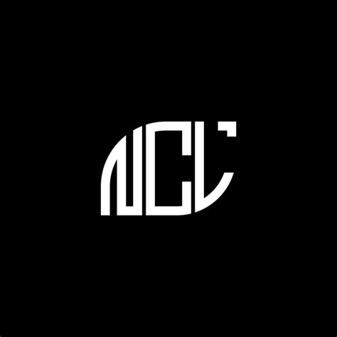 NCL letter logo design on BLACK background. NCL creative initials ...