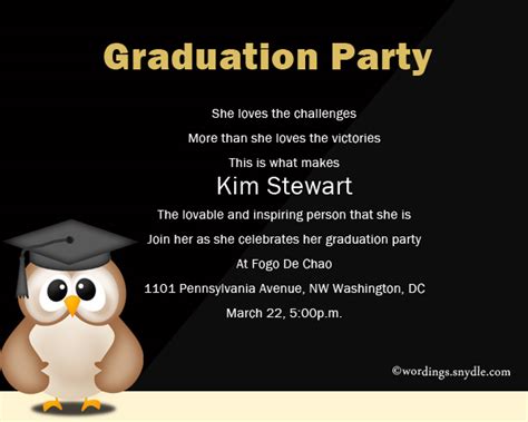 graduation party invitation wording Free 13+ graduation invitation ...