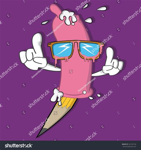 Cartoon Condom Character Stock Vector Royalty Free 341225156