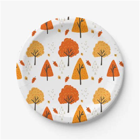 Fall Leaves Paper Plates | Zazzle