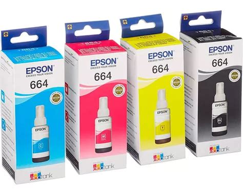 Pack 4 Tintas Epson Originales T664 L380 L4150 L565 L220 L35