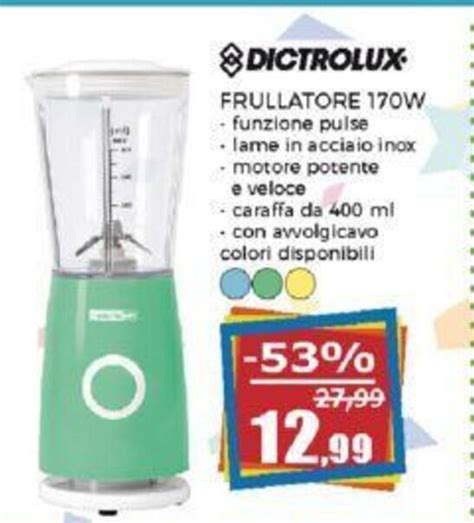 Offerta Dictrolux Frullatore W Funzione Pulse Lame In Acciaio Inox