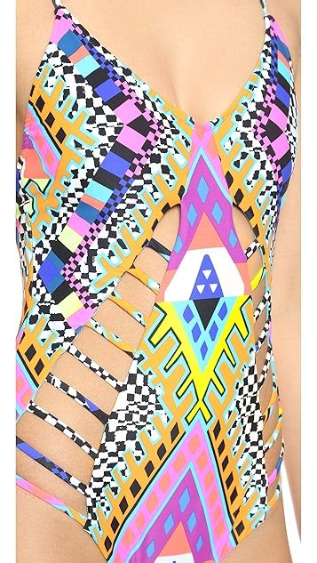 Mara Hoffman Lattice One Piece Swimsuit Shopbop