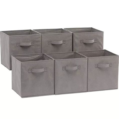 Amazon Basics Collapsible Fabric Storage Cubes with Handles