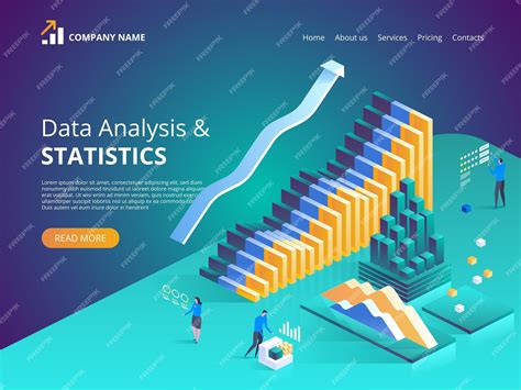 Premium Vector Data Analysis Online Statistics Illustration For Landing Page