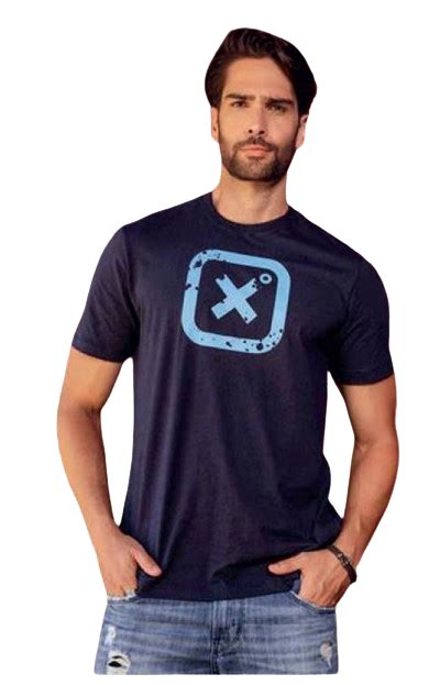 Camiseta Masculina Txc Brand Marinho Celeiro Country