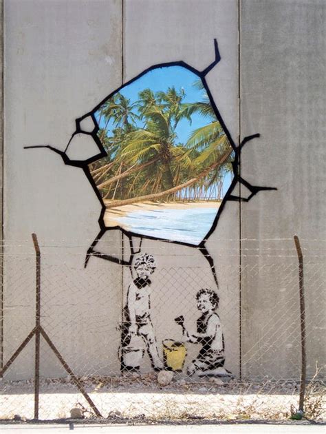 Banksy West Bank Wall Graffiti Art Giclee Print on Canvas