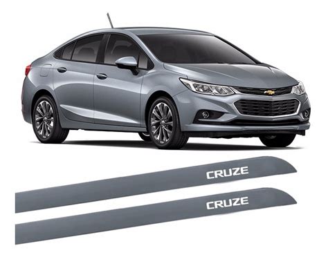 Jogo Friso Lateral Chevrolet Cruze Cinza Satin Steel R