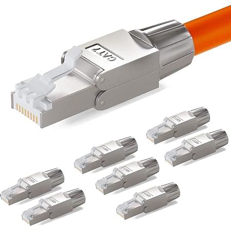 Kwmobile 10x Connecteur RJ45 Cat 6A Sans Outil Fiche Connecteur