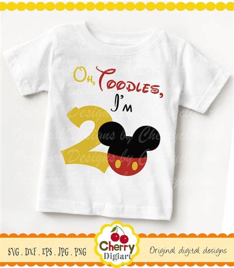 Oh Toodles I'm 2 Mickey SVG Birthday Number 2 SVG | Etsy