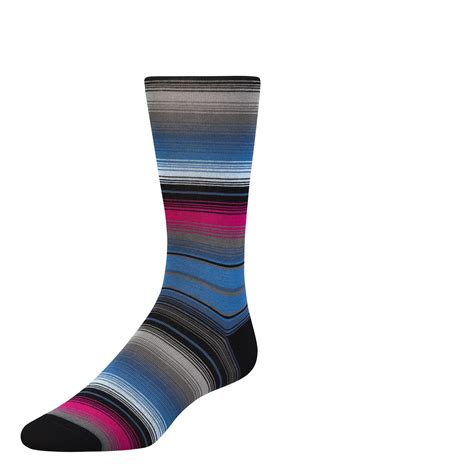 Mens Breathable Custom Dress Socks Crew Stripes Socks Custom Socks