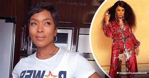 Angela Bassett Stuns In Red Sparkly Jumpsuit As She Poses For Her