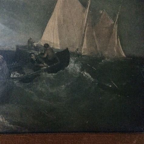 JMW Turner Vintage Ship Painting | Chairish