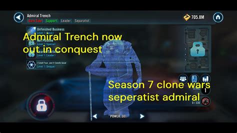 Swgoh Playing Conquest To Get Admiral Trench Youtube