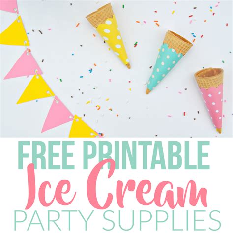 Ice Cream Party Free Printables