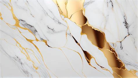 Premium Ai Image A Marble Wall With Gold And White Marble