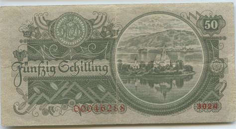 Österreich 2 Republik 1945 2001 50 Schilling 1945 GB039 RAR Banknote