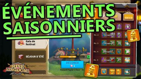 LES ÉVÉNEMENTS SAISONNIERS GUIDE COMPLET RISE OF KINGDOMS FR YouTube