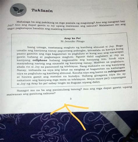 Solved Mahalaga Ba Ang Pakikinig Sa Mga Paalala Ng Magulang Ano Ang