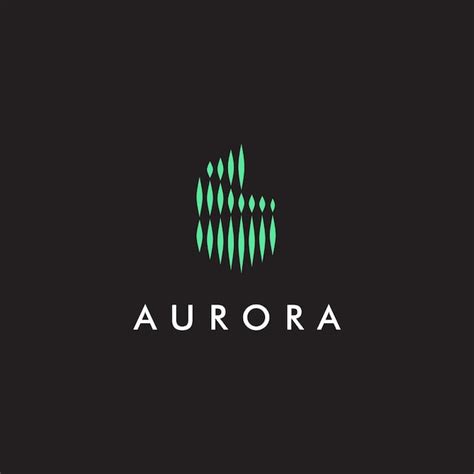 Premium Vector Aurora Borealis Logo Modern Northern Lights Sky Aurora