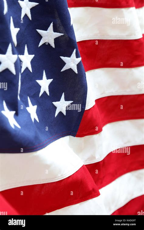 Closeup Of Stars And Stripes American Flag Stock Photo Alamy