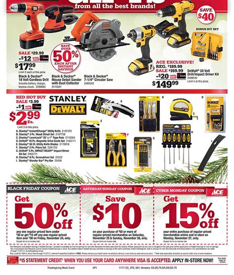 Ace Hardware Black Friday Tool Deals