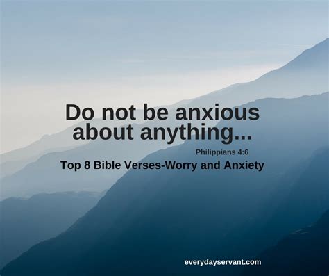 Top 8 Bible Verses-Worry and Anxiety - Everyday Servant