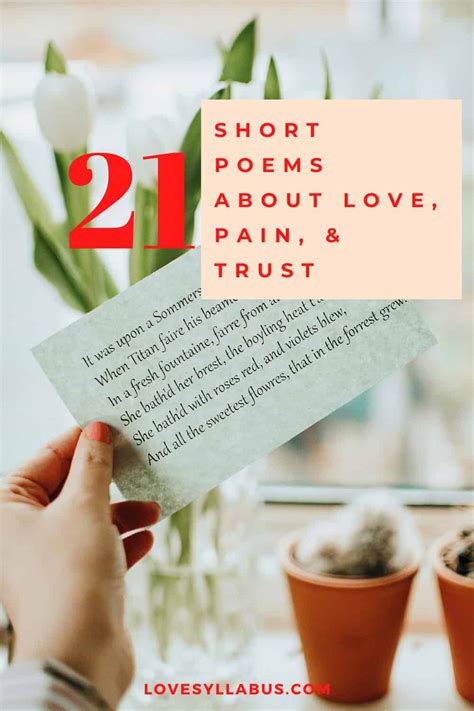 21 Short Poems About Love, Pain, and Trust | Love Syllabus