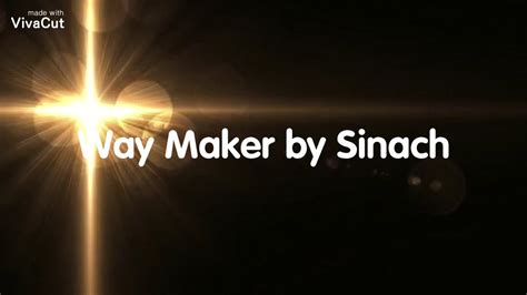 Way Maker With Lyrics By Sinach Youtube