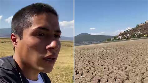 Lago De P Tzcuaro Seco Youtuber Muestra Sequ A Al Caminar Hac A La