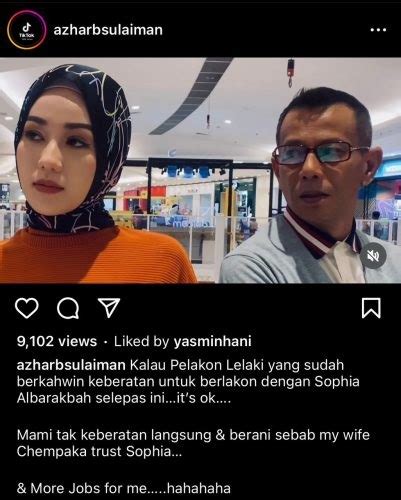 Azhar Sulaiman Tak Kisah Berlakon Dengan Sophia Albarakbah Sebab Isteri